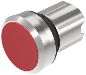 Pulsante INS EAO45, I, rosso, anello argento, a filo