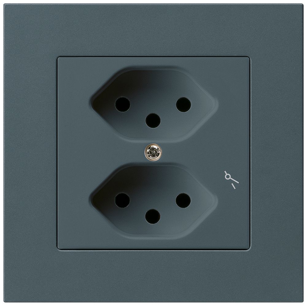 UP-Steckdose kallysto.pro 2×T13/1 anthrazit