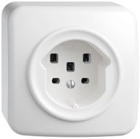 AP-Steckdose STANDARDdue SNAPFIX® 1×T25 ws