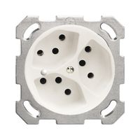 UP-Steckdose FH 3×T13 weiss mit LED grün