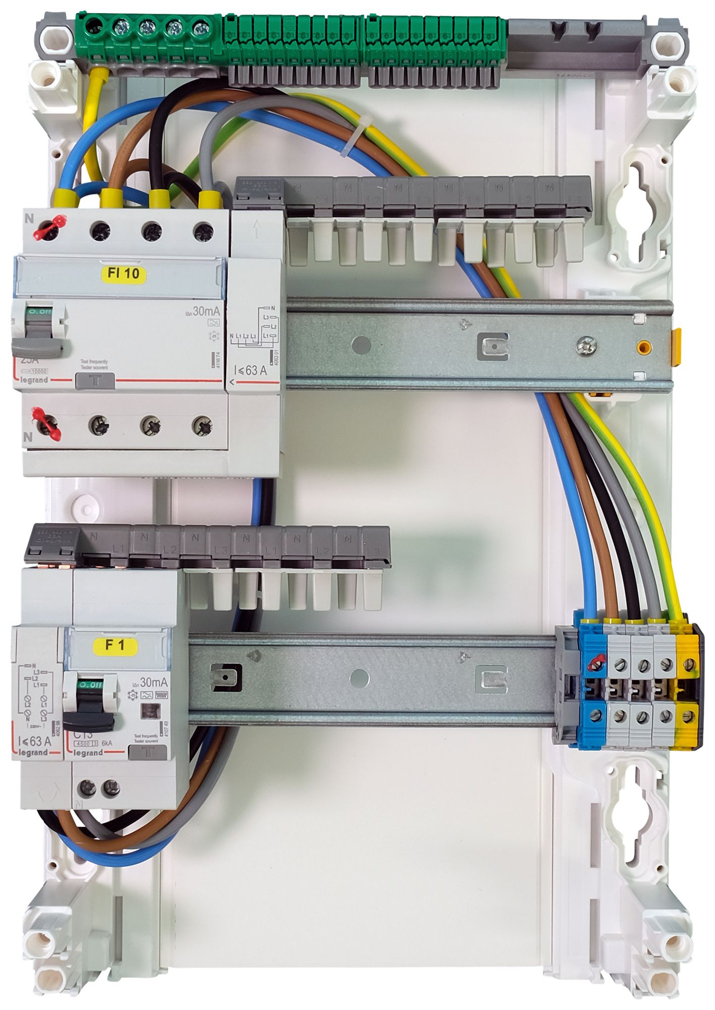 Petit tableau de distribution AP Legrand 2-rangées 26 UM blanc