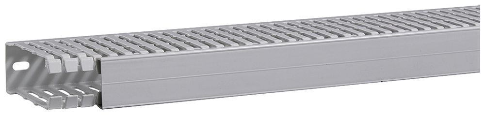 Verdrahtungskanal Hager hfr HA7 100×40×2000mm geschlitzt grau