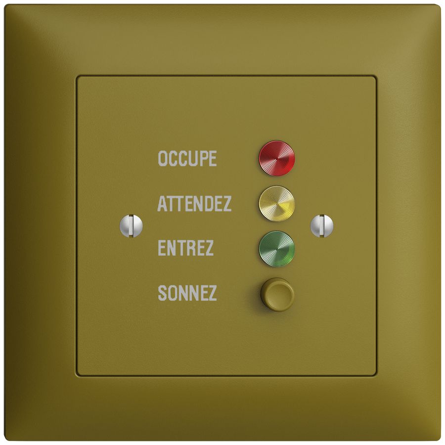 Station de porte ENC EDIZIOdue pour signaux d'appel, olive