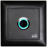 UP-Infrarot/Taster BSW EDIZIOdue, schwarz, 12/24VDC, LED bl/gn