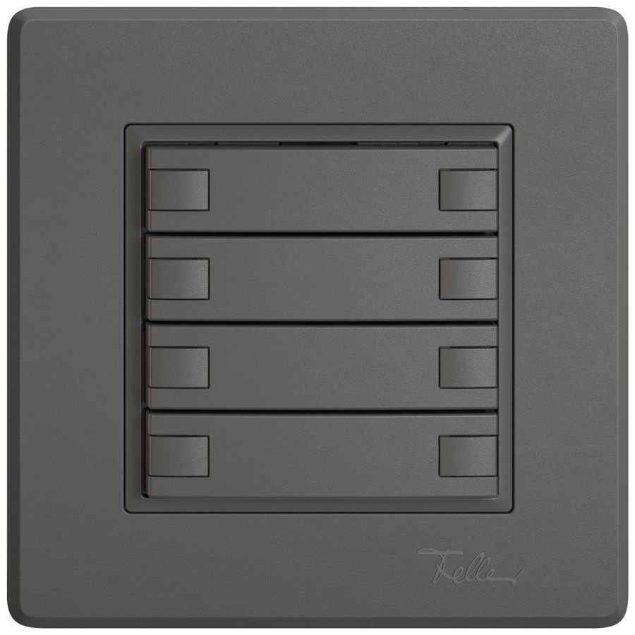 Poussoir universel ENC EDIZIO.liv UNI SNAPFIX® s.LED 8× comm.1T grf