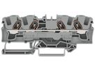 Borne de passage joignable WAGO TOPJOB S 6mm² 41A 800V Push-in 4×1 DIN35 gr