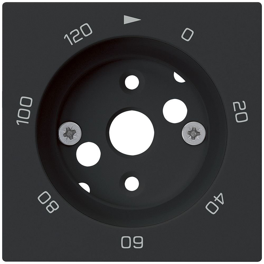 Placca frontale kallysto 0…120min per interruttore temporizzato nero