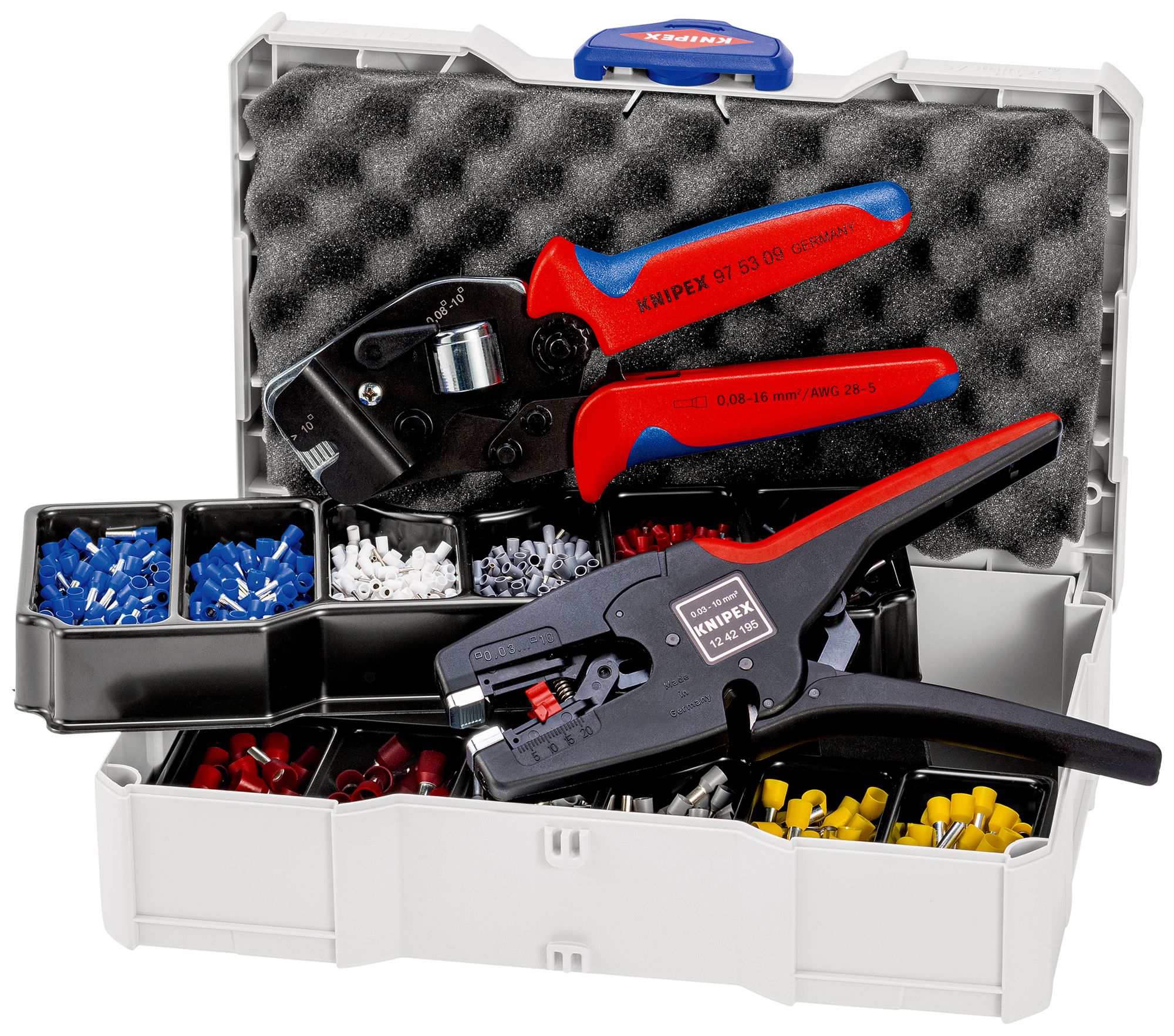 Cassetta d'assortimento serrafili KNIPEX 97 90 17 per capicorda