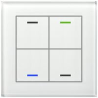 UP-Taster KNX RGBW MDT GTL-400W.02S 4T/4B Glas weiss "neutral"