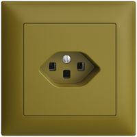 UP-Steckdose EDIZIOdue T23 16A olive, mit Steckklemmen
