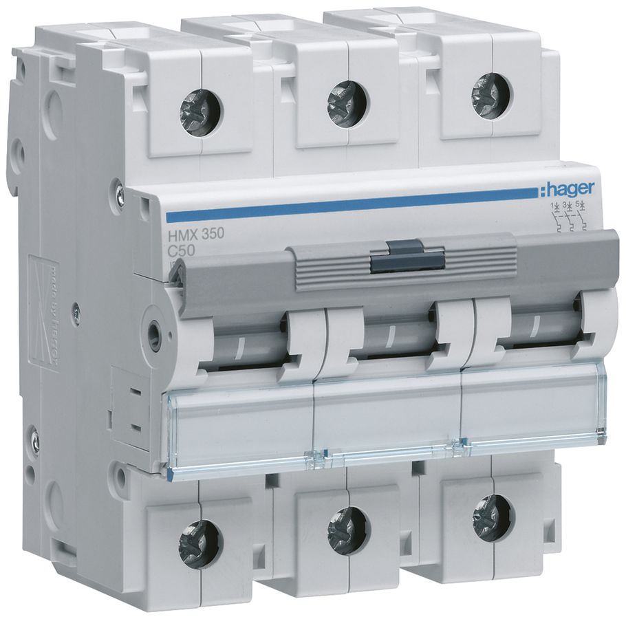 Leitungsschutzschalter Hager MCB 3P 400V Typ C 50A 4.5TE