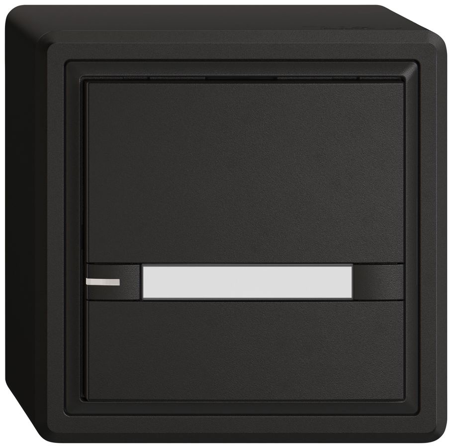 Poussoir universel AP EDIZIO.liv UNI SNAPFIX® 5…48V a.LED 1× comm.2T étiqu.no