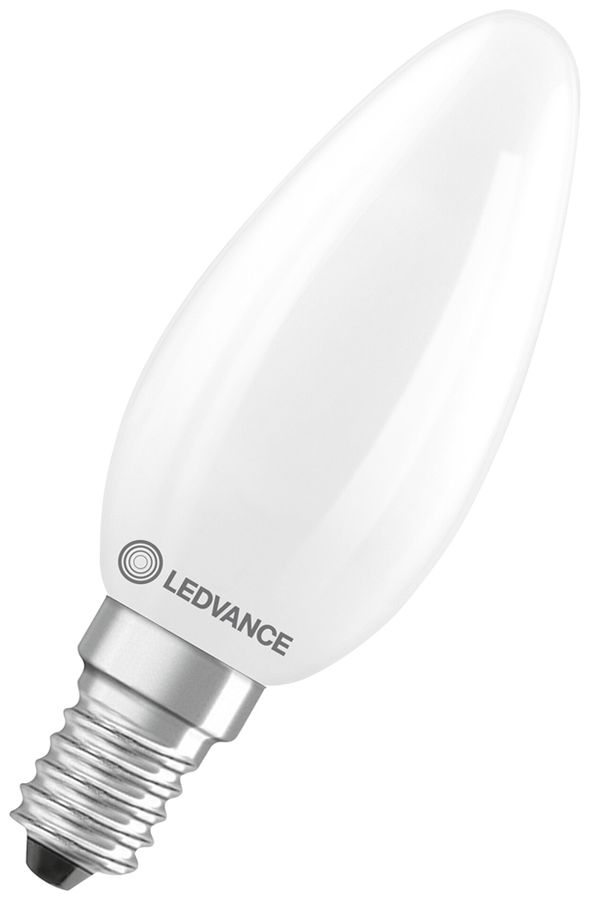 Lampada LED LEDVANCE CLASSIC B E14 3.4W 470lm 827 B10.5 opaco Ø35×100mm