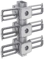 NUP-Einlasskasten HSB Fixierflügel 265×75×90mm 3×1 M20/25/32 GDP 650°C grau