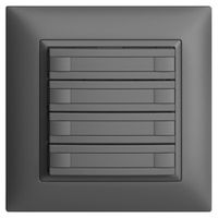 UP-KNX-Taster RGB EDUE FMI, 250mW, o.LED, m.Papier, 4×Taste, 2×Tastenb., dgu