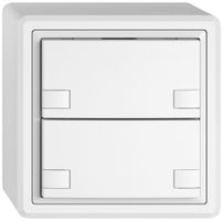 Poussoir universel AP EDIZIO.liv UNI SNAPFIX® 12…48V s.LED 2× comm.2T bc