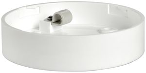 Sockel Hugentobler SHALLOW 1224 flach für XLF RGB/SIR-E LED S/M, weiss Ø92×21mm