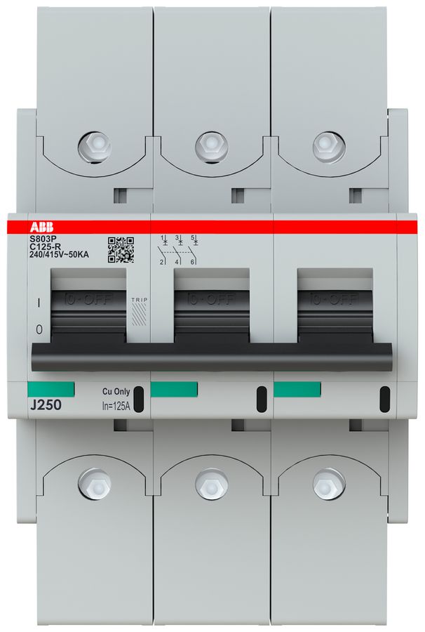Leitungsschutzschalter ABB S803P-C125-R 3P 400V C-125A 50kA 5TE