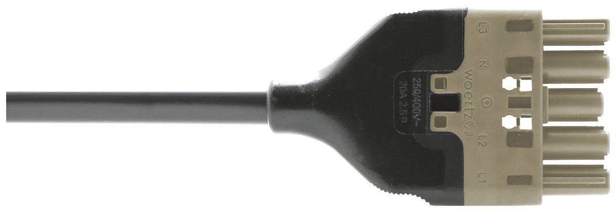 Cavo d'allacciamento Woertz 49345/C3 5×1.5mm² 400V 16A 4m gr presa-libero Cca