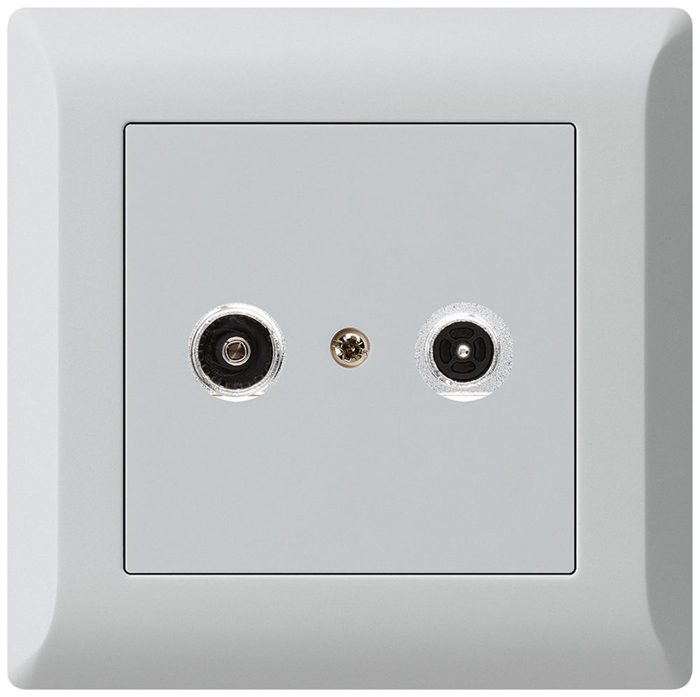 UP-Antennendose kallysto.line R/TV 19dB 2GHz hellgrau