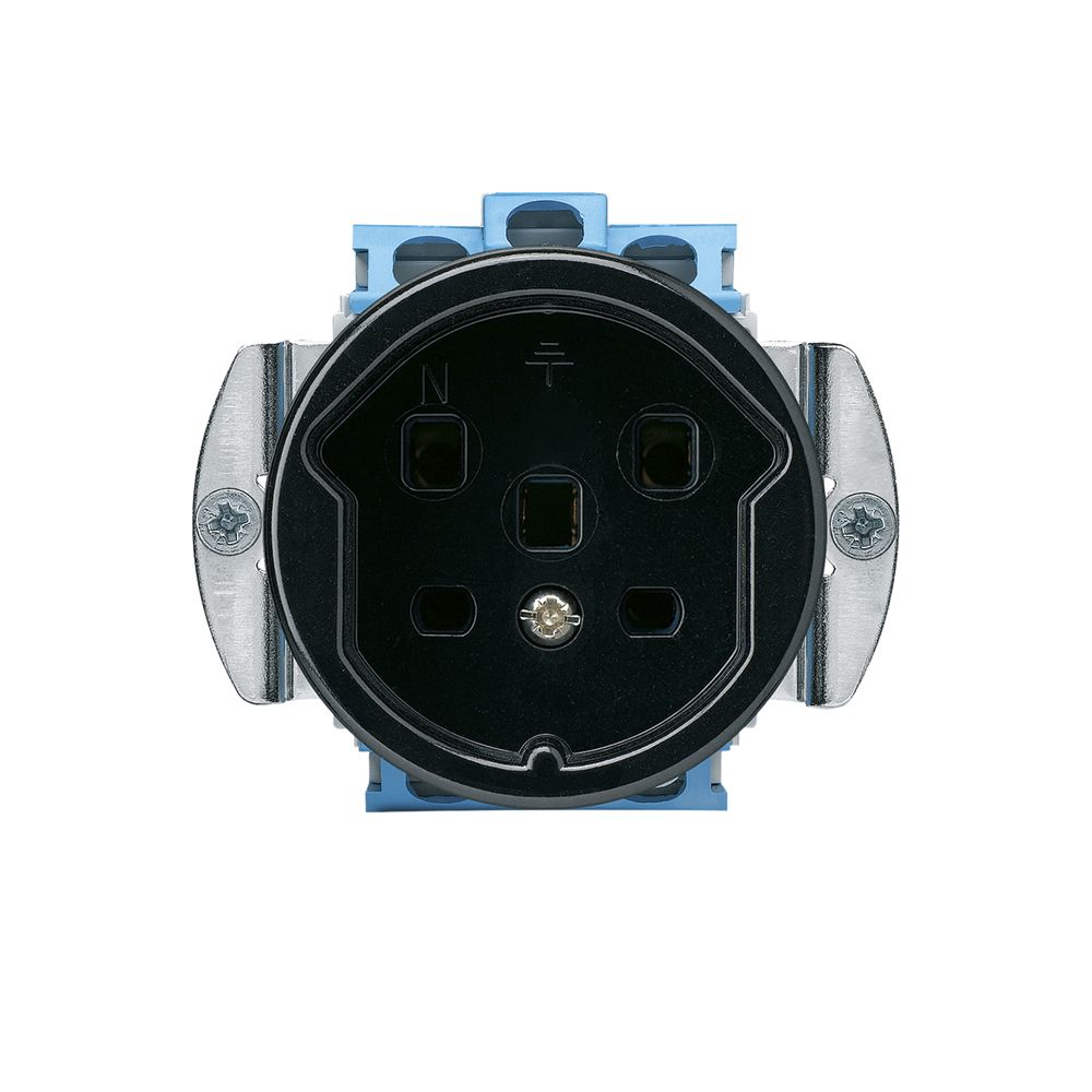 Prise HA basico type 25 avec bornes enfichables noir