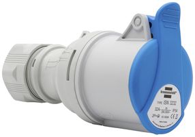 Prise mobile Brennenstuhl CEE 32A 2L+PE 230V 6h bleu Ø74×171mm IP44