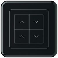 UP-KNX-Storentaster Hager BA basico C 4-fach 86×86mm schwarz