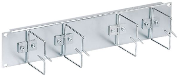 Kabelführungsplatte 19" 2HE Chromstahl, R&M freenet