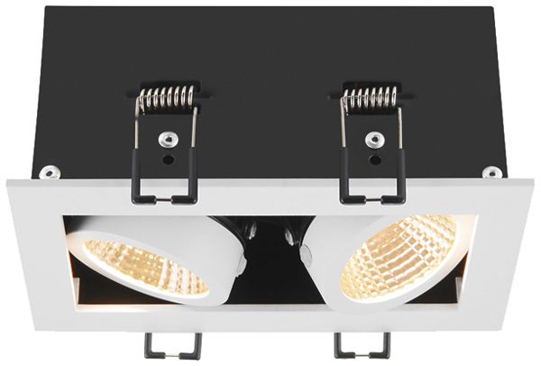 Downlight LED SLV KADUX Double 14W 1550lm 3000K 38° VAR 150×90mm blanc