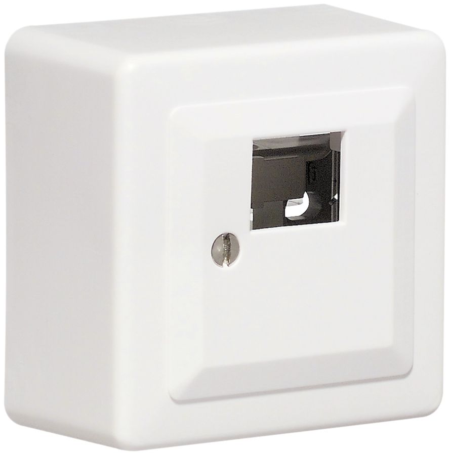 Boîte AP 60×60 pour 2×RJ45 blanc R&M swissline, p=33mm