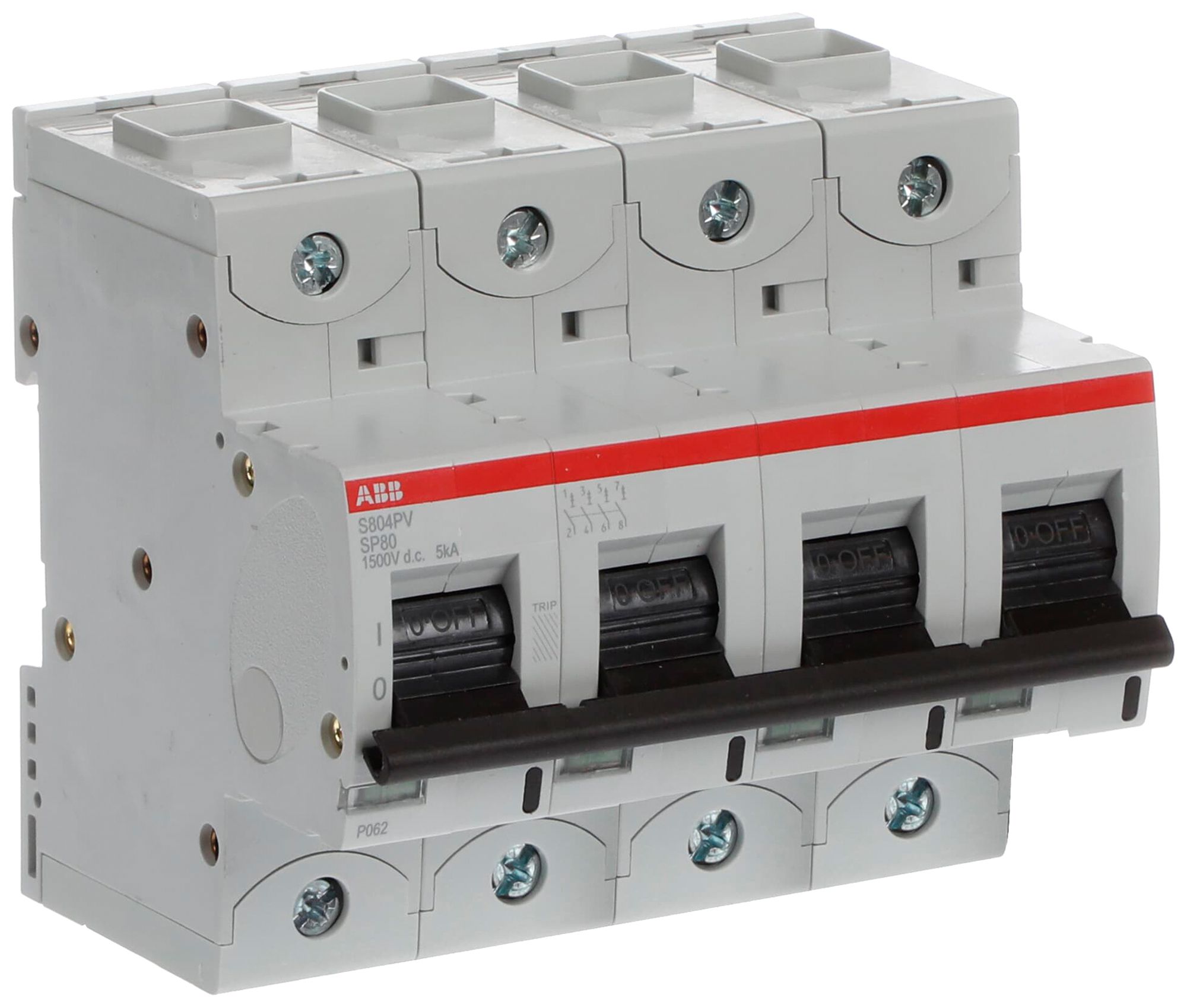 Leitungsschutzschalter ABB S804PV-SP80 4P 1500VDC 80A 5kA 6TE