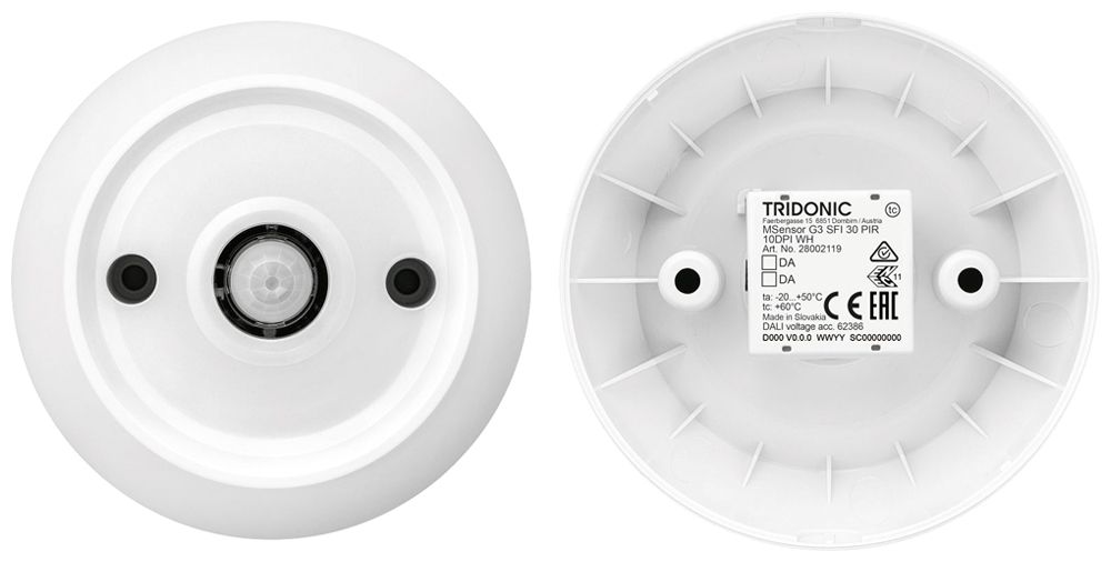 Rilevatore di movimento/luce INS Tridonic DALI-MSensor G3 SSM 10DPI, bianco
