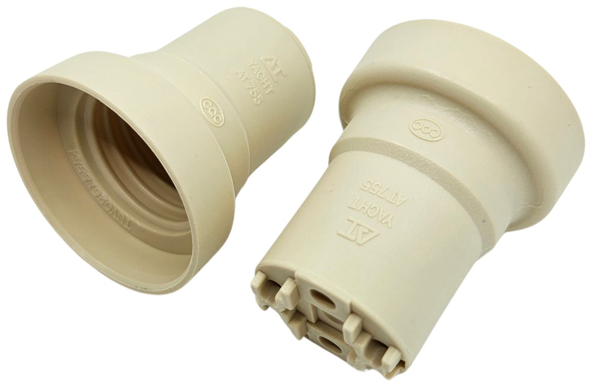 Fassung E27 ELBRO Kunststoff beige