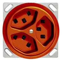 EB-Steckdose 3×T23 16A orange FH, mit Steckklemmen