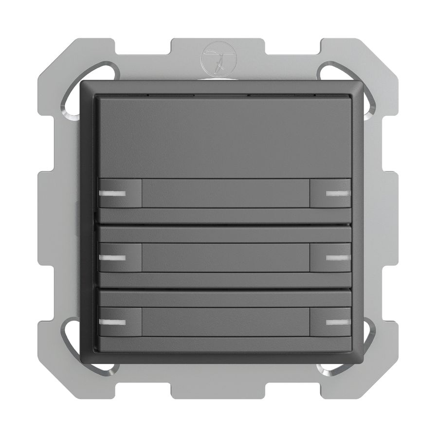 Poussoir KNX RGB ENC EDUE, 250mW, a.LED RGB, papier, 6×poussoir, 1×touche, grf