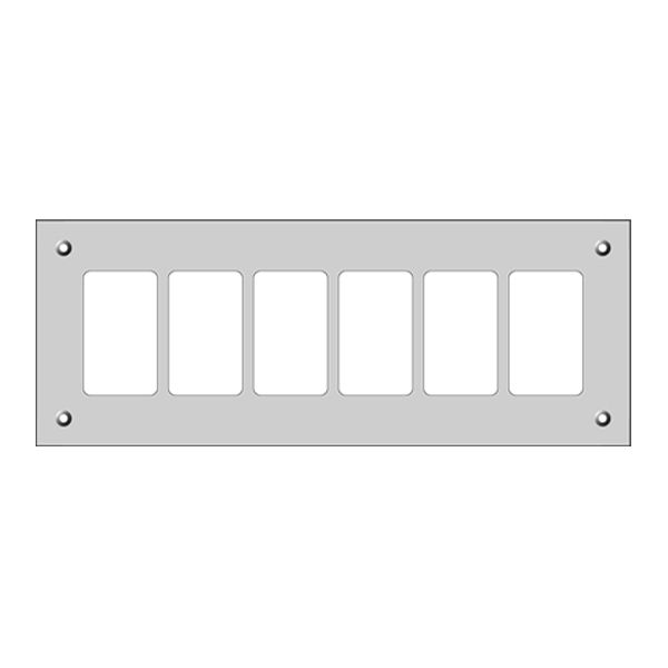 Placca di montaggio FLF 1×6 Al anod. nat