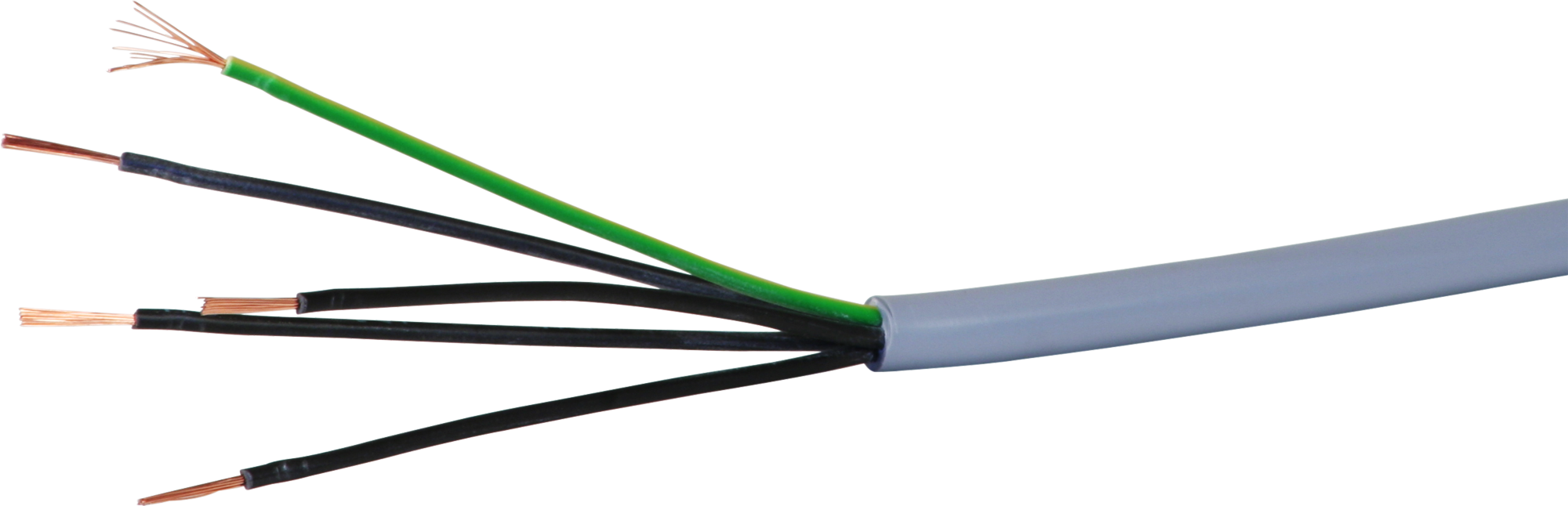 Câble de commande LiYY 5×0.5mm² numéroté gris