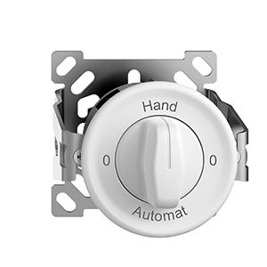 AP-Drehschalter STANDARDdue 2/1L weiss mit Drehgriff