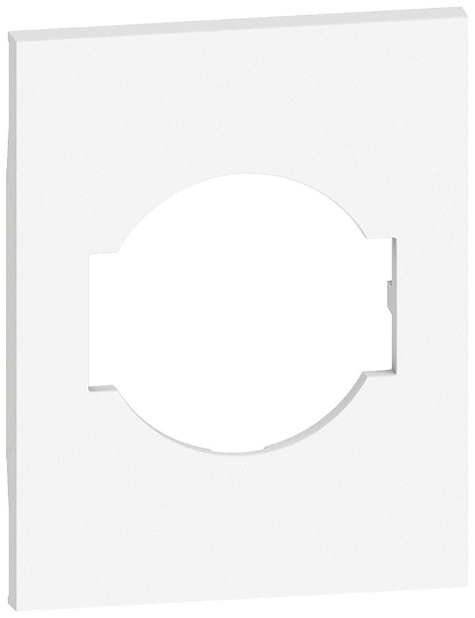 Cache Living Now 3 modules pour prise Schuko/italienne blanc