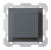 UP-Schalter kallysto 3/1L anthrazit mit Befestigungsplatte