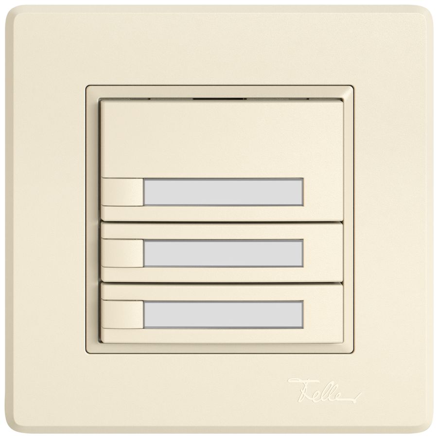 UP-Universaltaster EDIZIO.liv UNI SNAPFIX® o.LED 3× 1-Tbed.Pap.cr