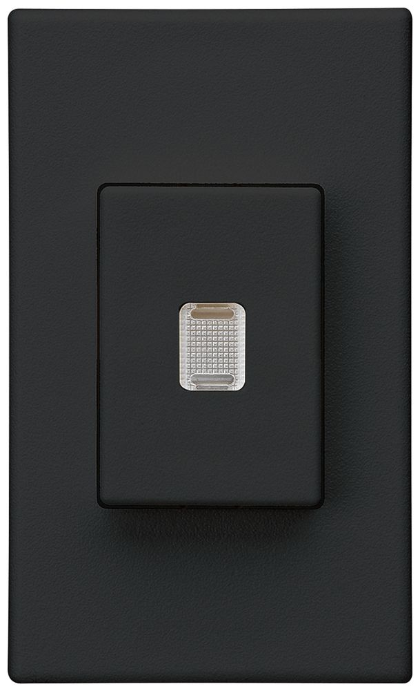 EB-Druckschalter Hager FLF 10A/250V 6/1L beleuchtet schwarz