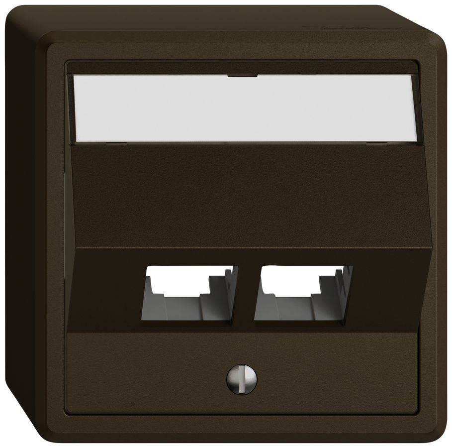 AP-Montageset EDIZIO.liv EASYNET S-One SNAPFIX® schräg 2×RJ45 br