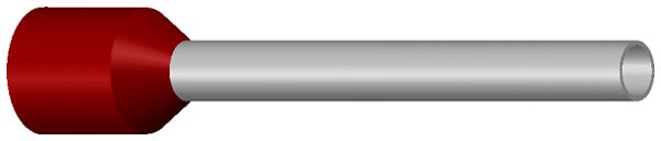 Embout de câble type A isolé 1.5mm²/18mm rouge