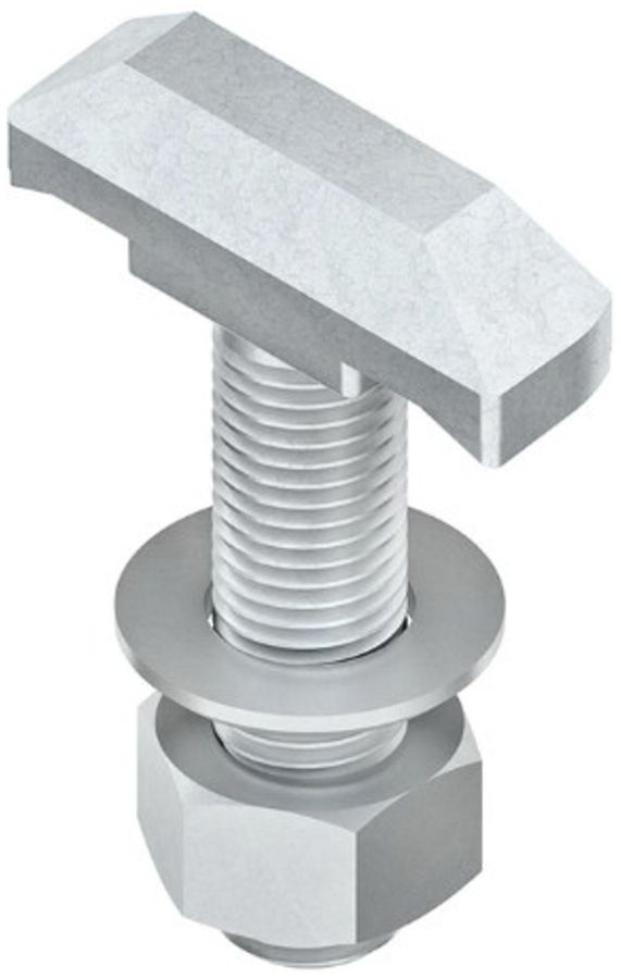 Hakenkopfschraube Niedax M12, L=30mm, mit Mutter und Scheibe