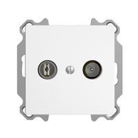 Prise TV-R ENC EDIZIOdue 11dB blanc à large bande 5…2000MHz, FM