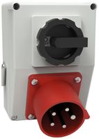 AP-Gerätestecker CEE Bals 5P 32A 400V 6h rt Phasenwender IP44 schraublos