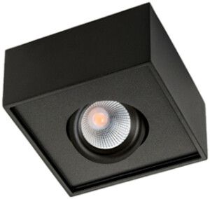 AP-LED-Downlight SG Cube 8W 590lm 3000K WB DIM 132×132×65mm schwarz
