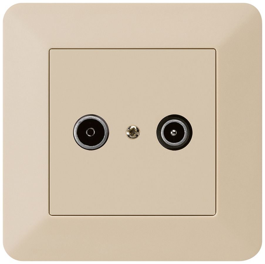 Prise de passage ENC kallysto.trend R/TV 23dB beige