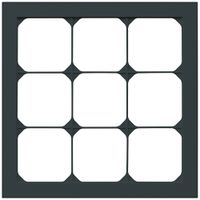 UP-Abdeckrahmen kallysto.pro 3×3 schwarz 214×214mm